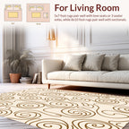 Swirls Organic Abstract Pattern Rug