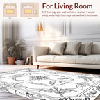 Elegant Floral Scrollwork Vintage Design Rug