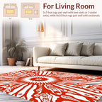 Vibrant Radial Symmetry Pattern Rug