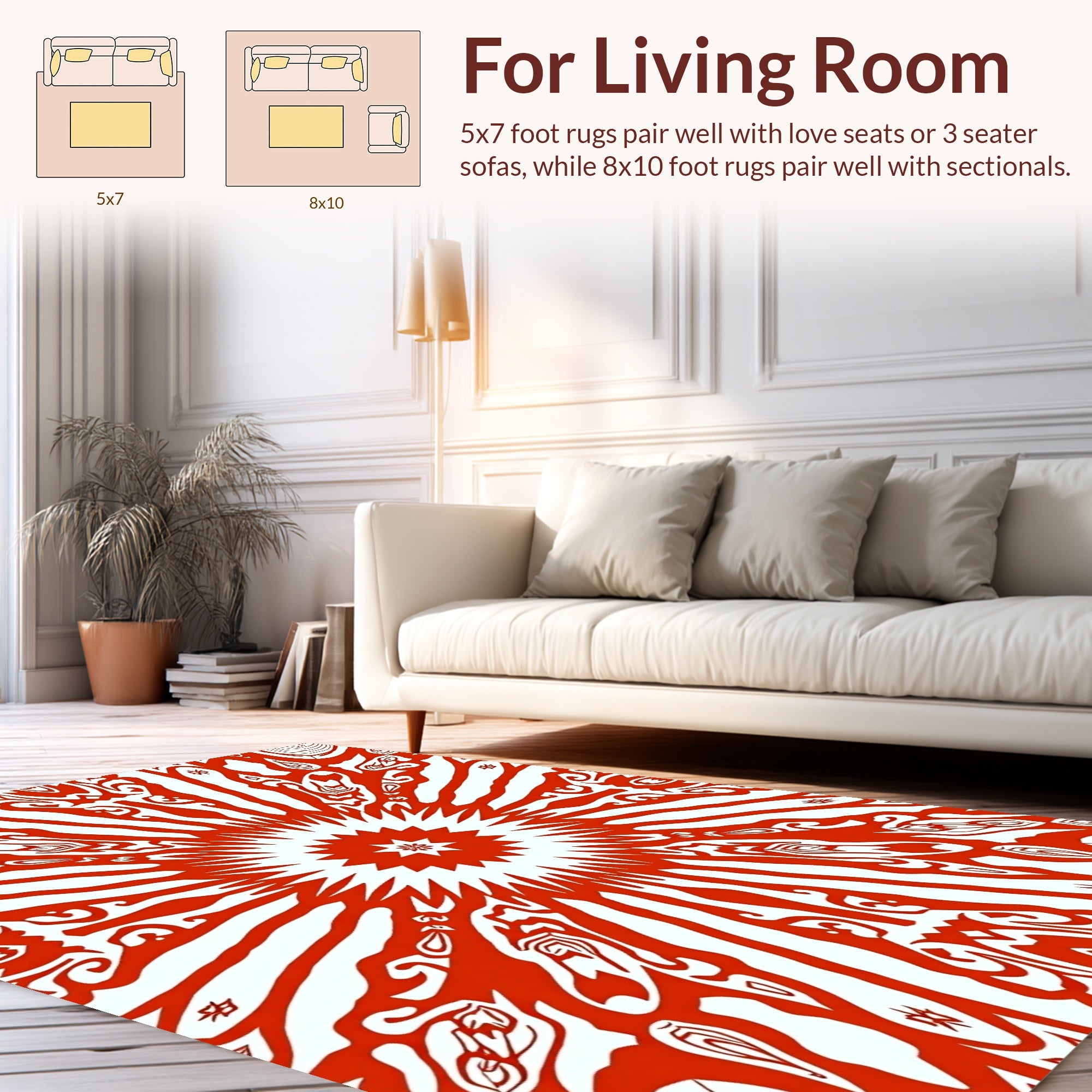 Vibrant Radial Symmetry Pattern Rug