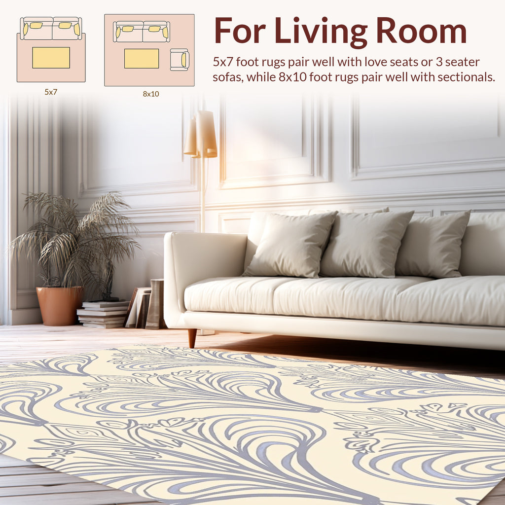 Art Nouveau Floral Paisley Pattern Rug