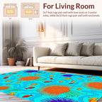 Aquatic Life Coral Pattern Design Rug