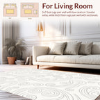 Swirling Whimsical Light Gray Pattern Rug