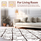 Abstract Swirl Petal Diamond Pattern Rug
