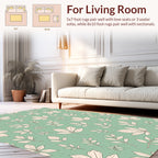 Pale Foliage Pattern Rug