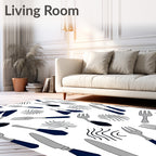 Minimalist Cutlery Abstract Lines Rug