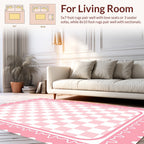 Pink Checkerboard Cute Design Rug