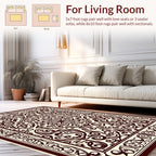 Intricate Floral Swirl Pattern Rug