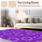 Purple Floral Vine Pattern Rug