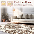 Ornate Scrollwork Floral Pattern Rug