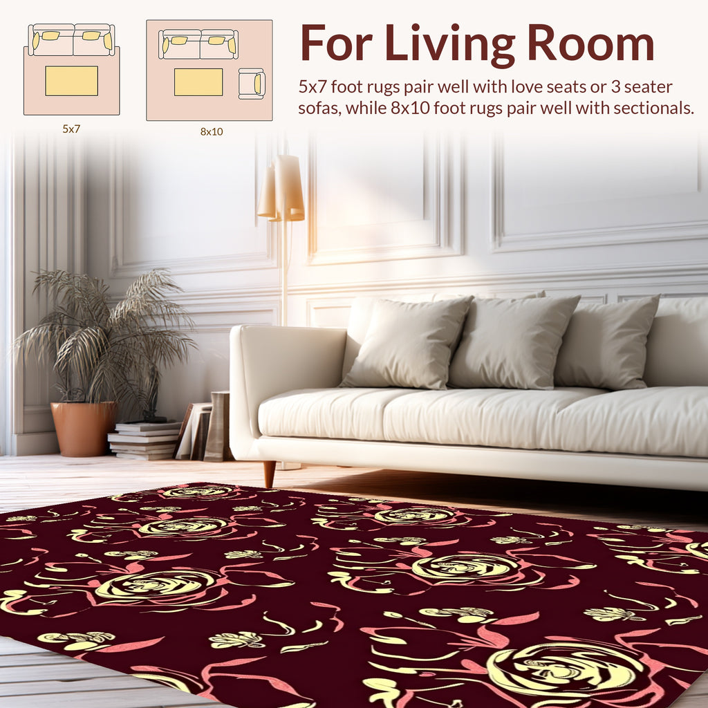 Bold Floral Design with Soft Palette Rug