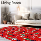 Red Nutcracker Soldier Repeat Rug