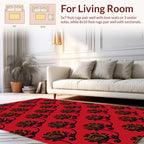 Ornate Floral Vine Pattern Rug