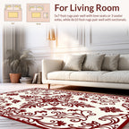 Classic Floral Scrollwork Patterned Rug
