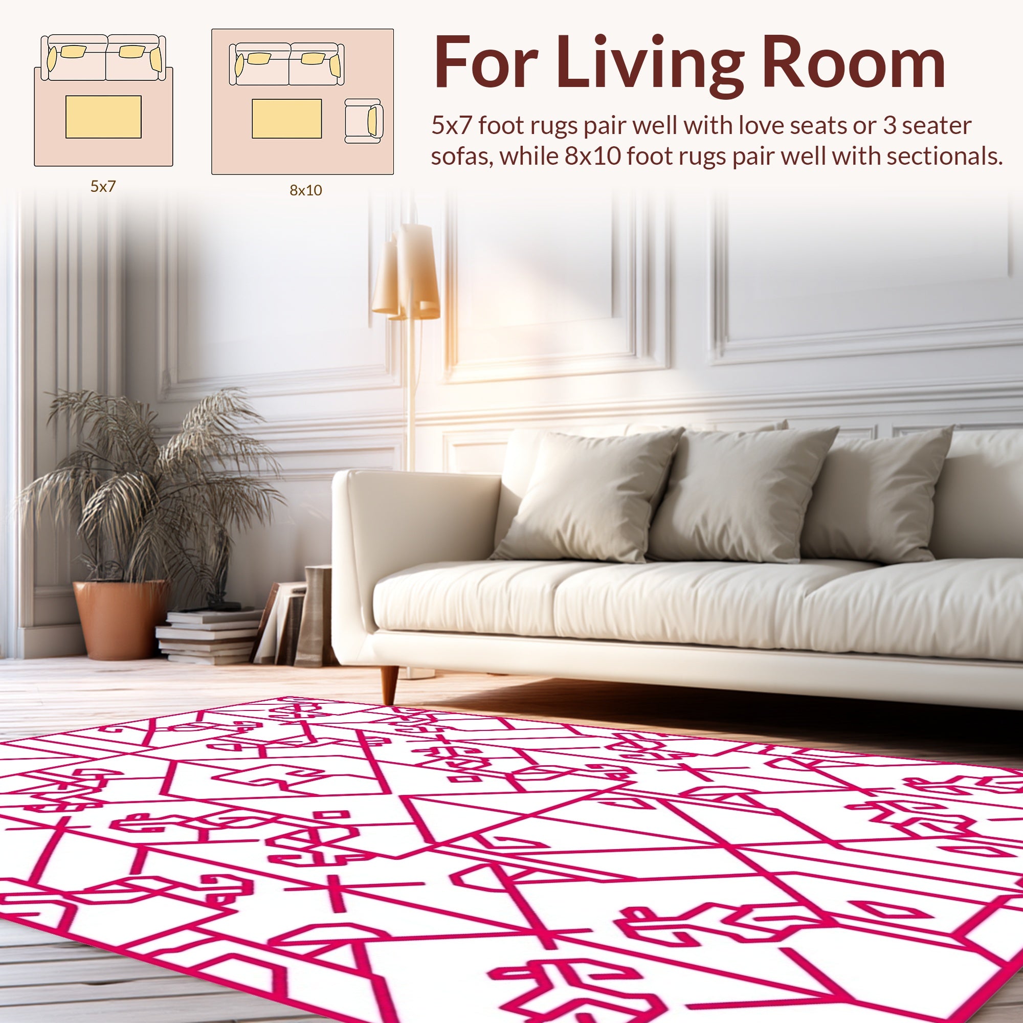 Geometric Lines Design Rug