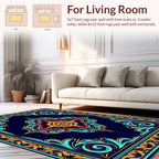 Bold Floral Scrollwork Design Rug