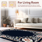 Elegant Floral Border Design Rug