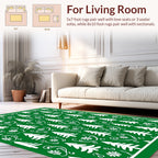 Classic Christmas Trees Pattern Design Rug