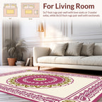 Ornate Geometric Mandala Style Design Rug