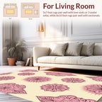Pink Floral Mandala Pattern Design Rug