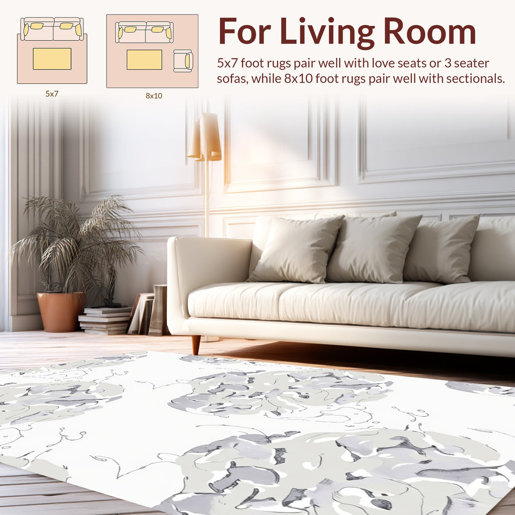 Abstract Organic Shape Pattern Rug