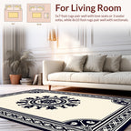 Exquisite Floral Medallion Border Pattern Rug