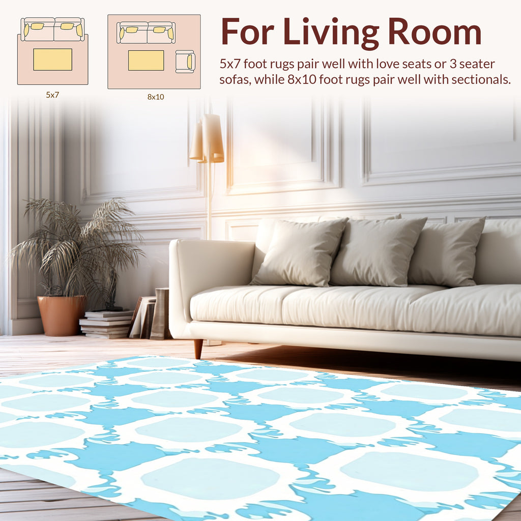 Cool Geometric Fluid Pattern Rug