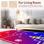 Soccer Field Red Blue Gradient Rug