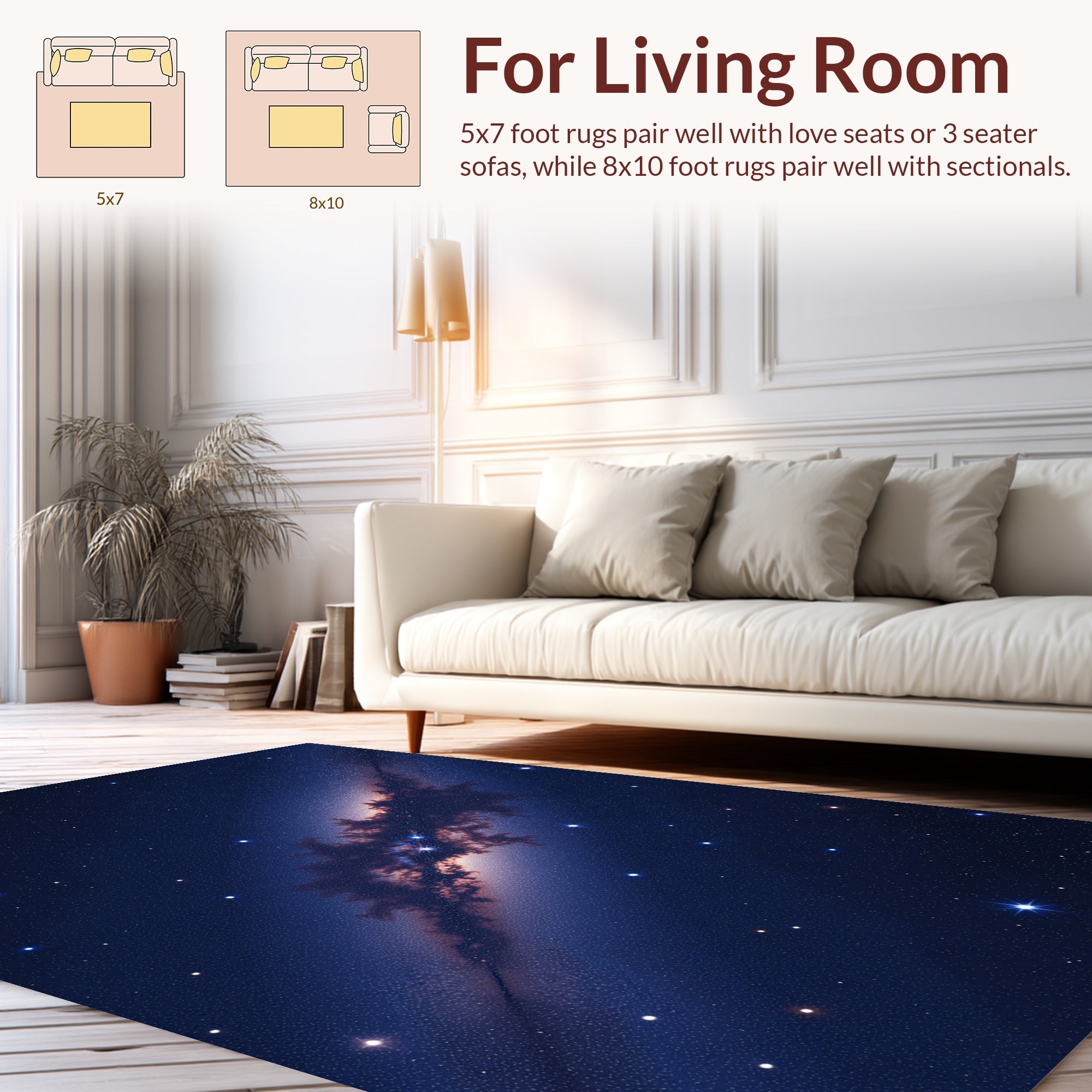 Cosmic Nebula Deep Space Rug