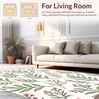 Delicate Botanical Branch Pattern Rug
