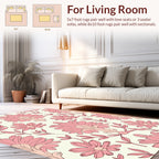 Pink Floral Acanthus Damask Pattern Rug