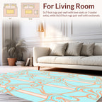 Soft Swirls On Mint Stripes Rug