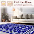 Elegant Ivory Floral Scrollwork Design Rug