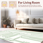 Organic Green Line Maze Rug