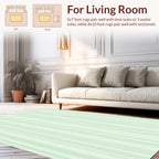 Subtle Mint Vertical Stripe Pattern Rug