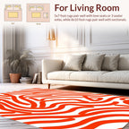 Abstract Orange Swirl Pattern Rug