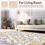 Elegant Floral Swirls Pattern Rug