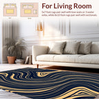Abstract Swirls Flowing Pattern Rug