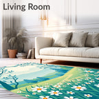 Meadow Blossoms Winding Path Rug