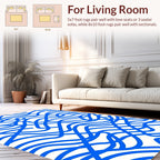 Bold Blue Intertwined Lines Rug