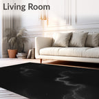 Dark Smoke Star Pattern Rug