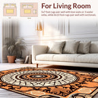 Bold Circular Mandala Pattern Rug