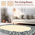 Elegant Floral Border Design Rug