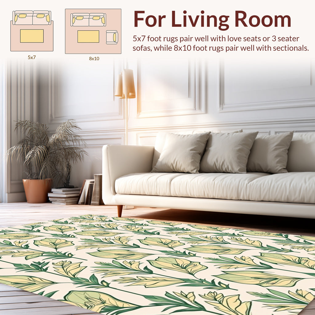 Art Nouveau Floral Pattern Rug