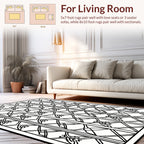 Bold Geometric Lattice Patterned Rug