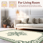 Elegant Floral Scrollwork Border Design Rug