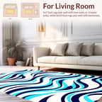 Flowing Waves Patterned Rug