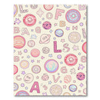 Pastel Alphabet Galaxy Star Composition Rug