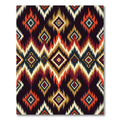 Bold Ochre Burnt Orange Geometric Tribal Rug