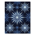 Deep Blue Icy Starburst Rug